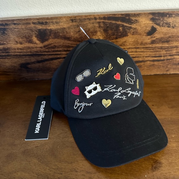Karl Lagerfeld Accessories - Karl Lagerfeld Black Cap NWT